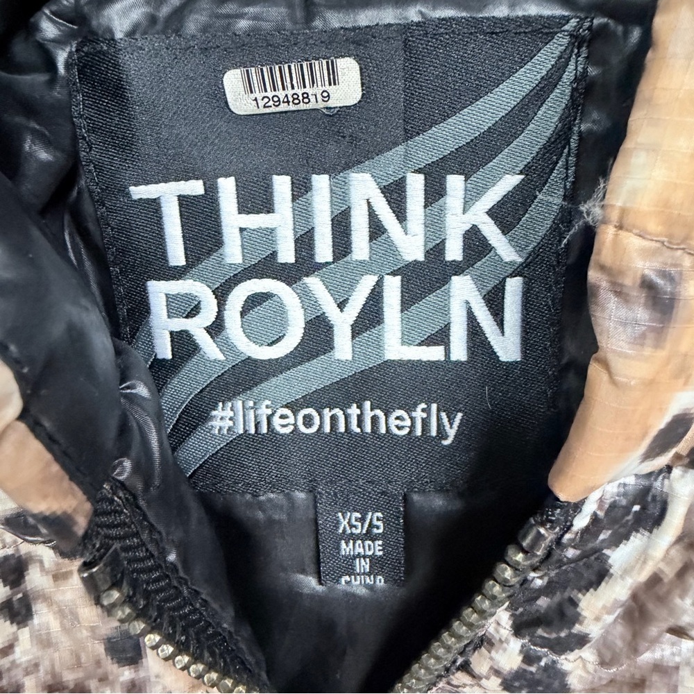 Think Royln Snakeskin Print Quilted Wingman Poncho size XS/S - Picture 3 of 14